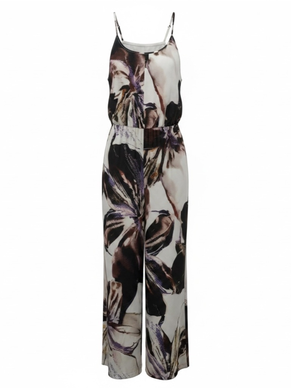 Floral Jumpsuit Large Wide Leg Sleeveless Boho Summer Outfit